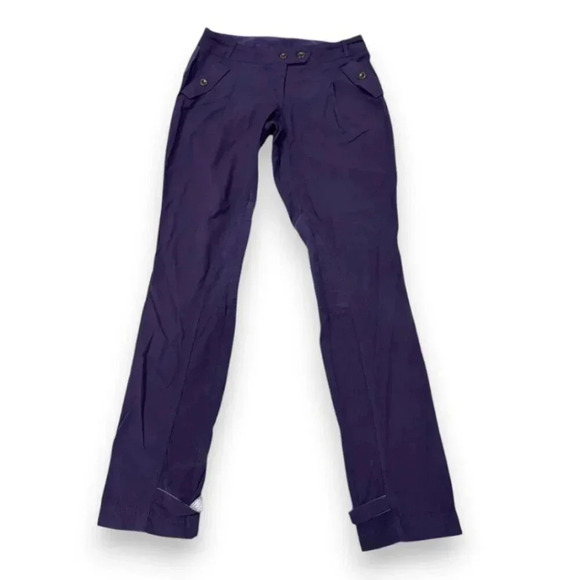 Lululemon Pedal Power Cycling Pant Dense Purple Reflective Commuter Trouser Sz 6 - Picture 3 of 12